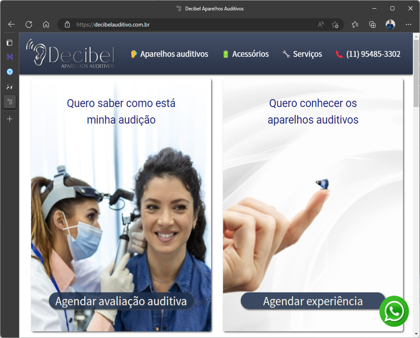 Site 'decibelauditivo.com.br'